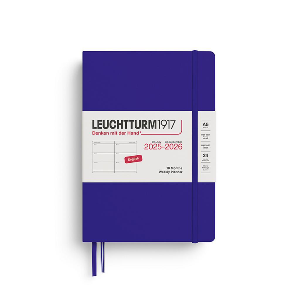 Leuchtturm, Purple, Planners, Art & School, 2026, A5, Medium, 18 Month, Weekly, Ink, 948118